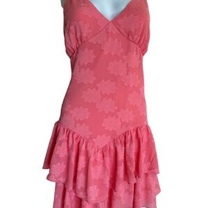 Wild Fable Women's Triangle Cup Tiered Mini Skater Dress Coral Woman’s XXL